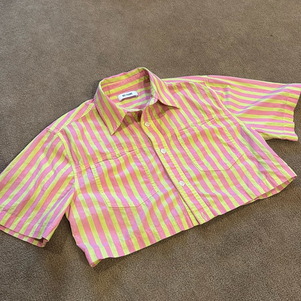 RE/DONE cropped button up top | Small